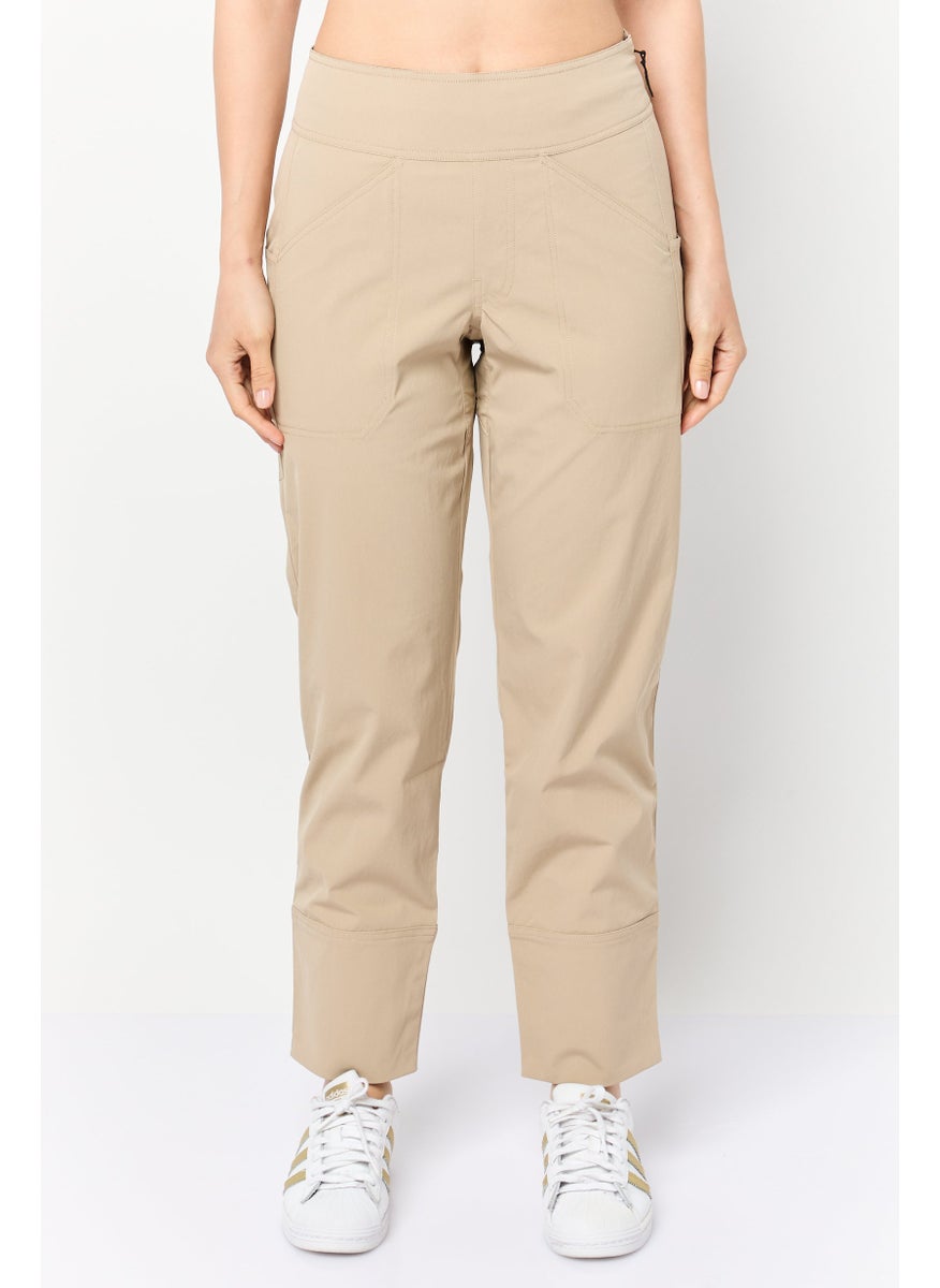 Women Sportswear Fit Outdoors Track Pants, Tan