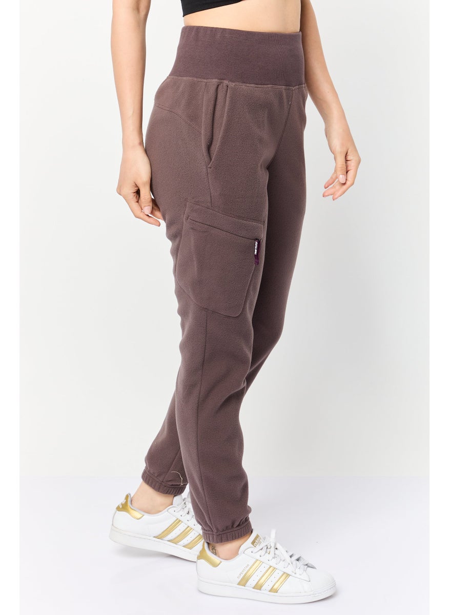 Women Sportswear Fit Running Fleece Jogger Pants, Grape