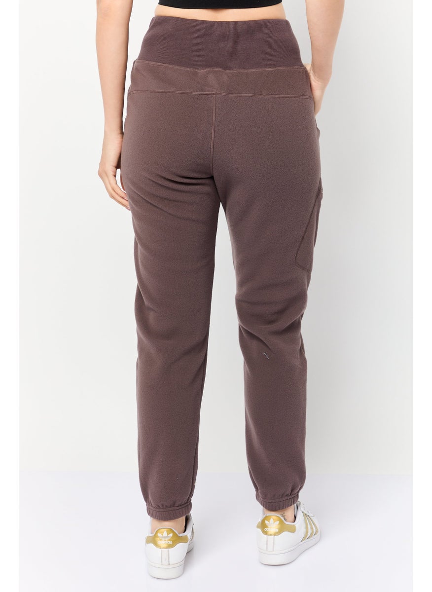 Women Sportswear Fit Running Fleece Jogger Pants, Grape