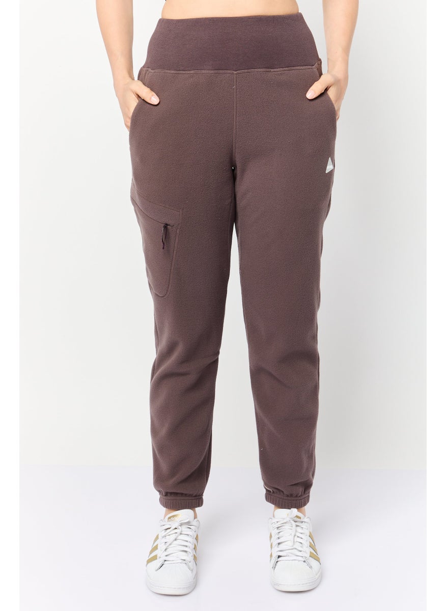 Women Sportswear Fit Running Fleece Jogger Pants, Grape