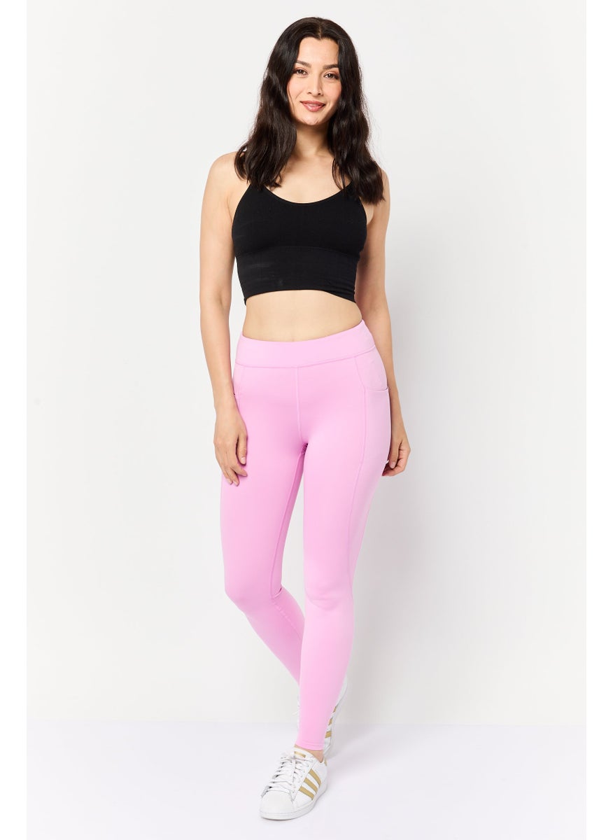 Women Performance Fit Training Leggings, Pink