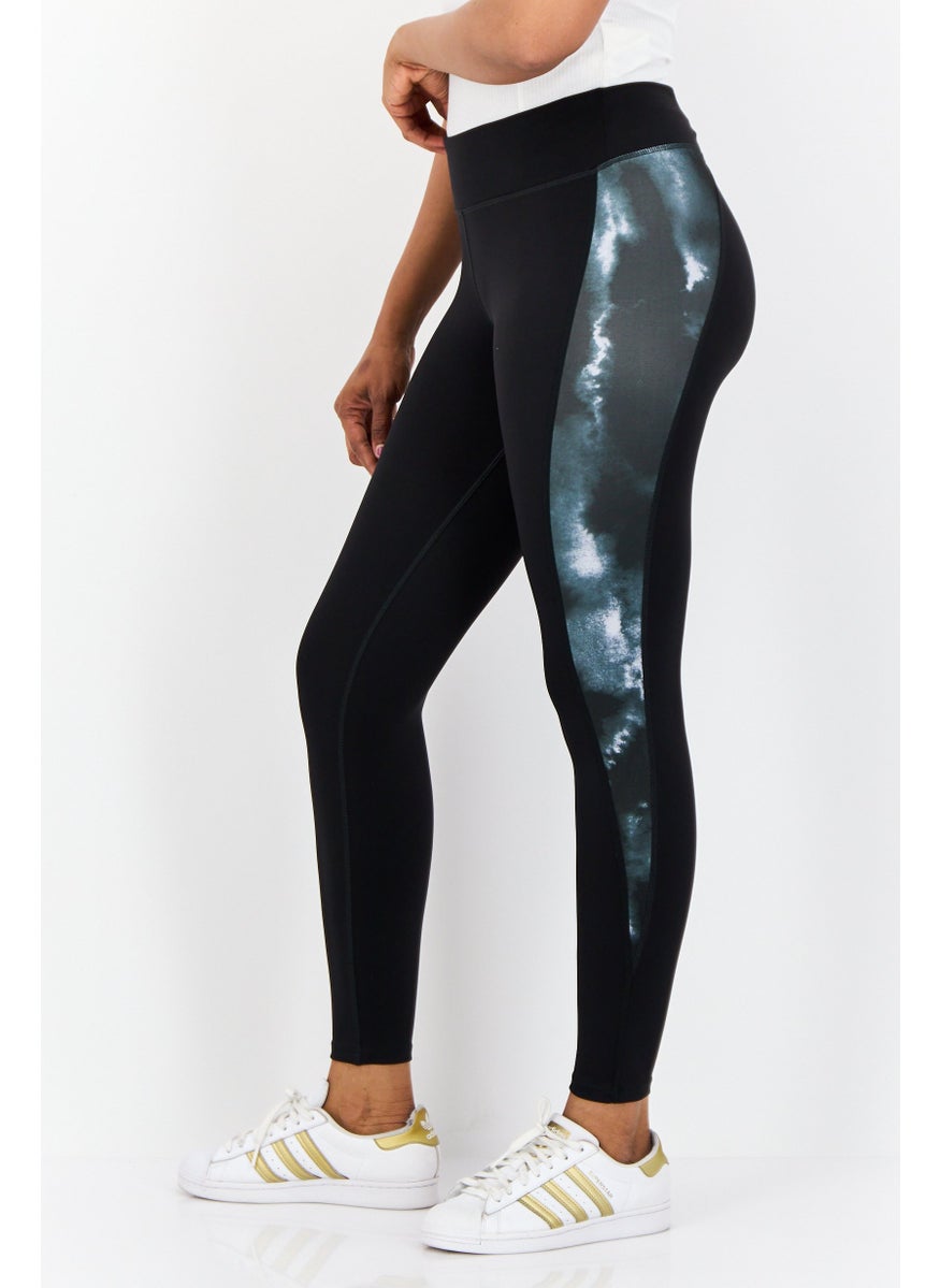 Women Sportswear Fit Running Leggings, Black