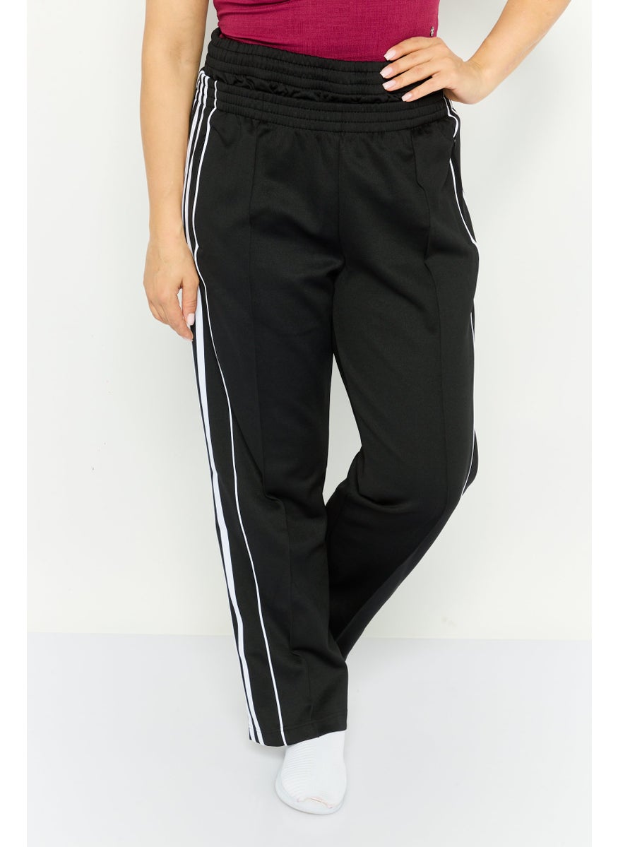 Women Sportswear Fit Outdoor Track Pants, Black
