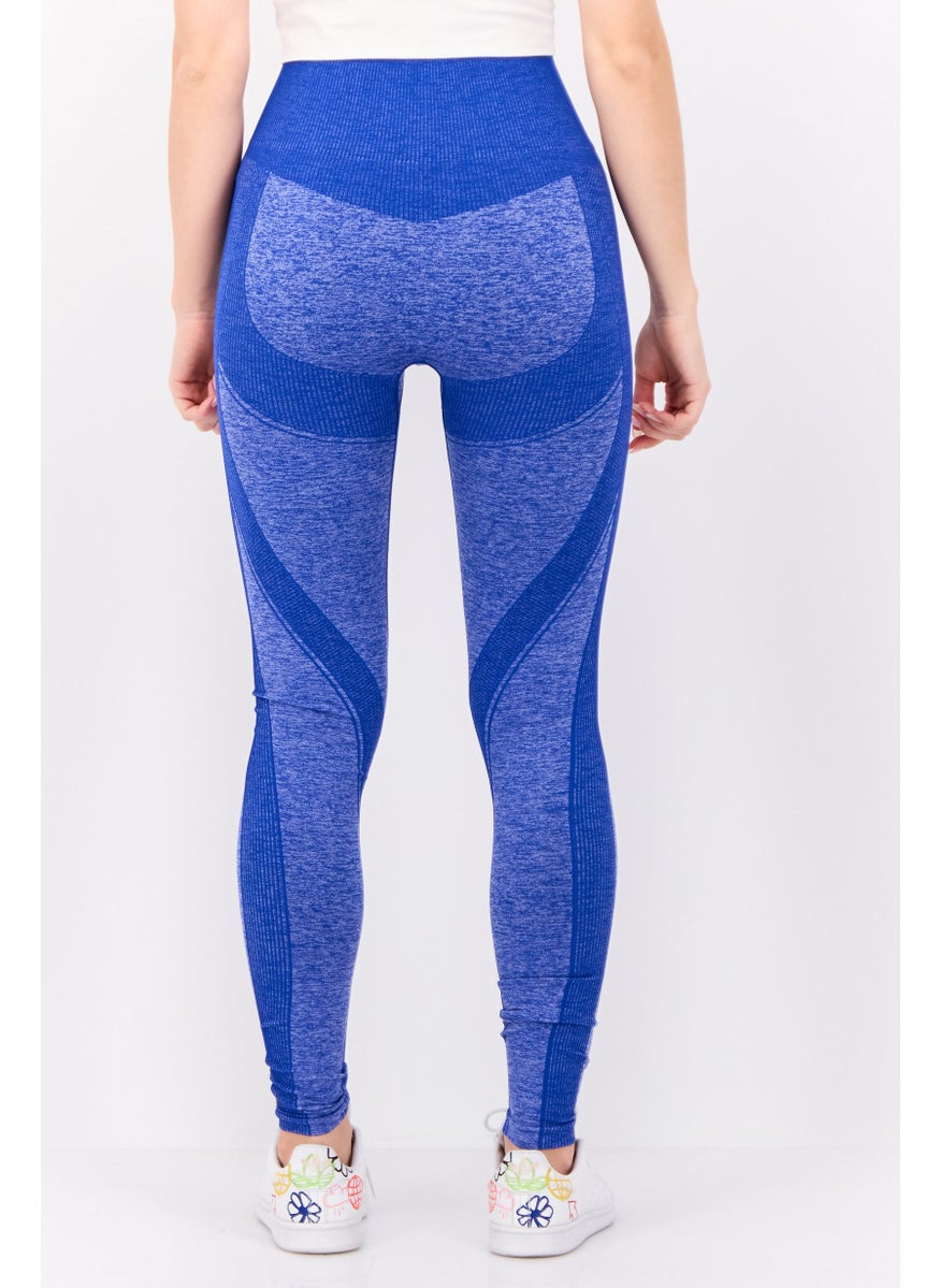 Women Pull On Textured Leggings, Blue
