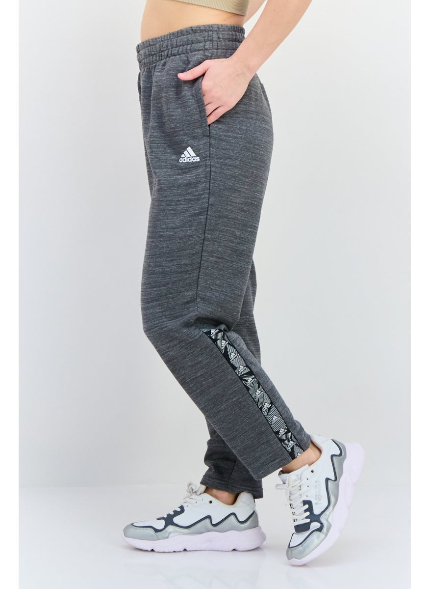 Women Sportswear Fit Brand Logo Training Sweatpants, Grey