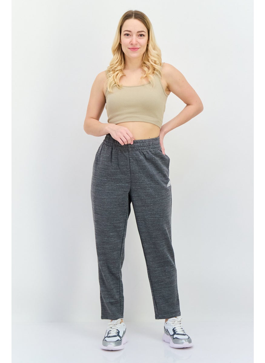 Women Sportswear Fit Brand Logo Training Sweatpants, Grey