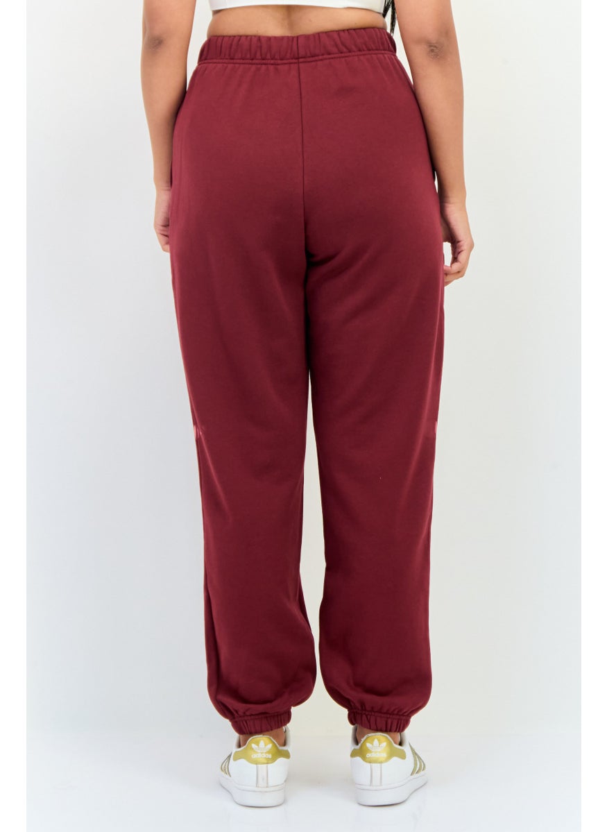 Women Sportswear Fit Outdoor Sweatpants, Burgundy