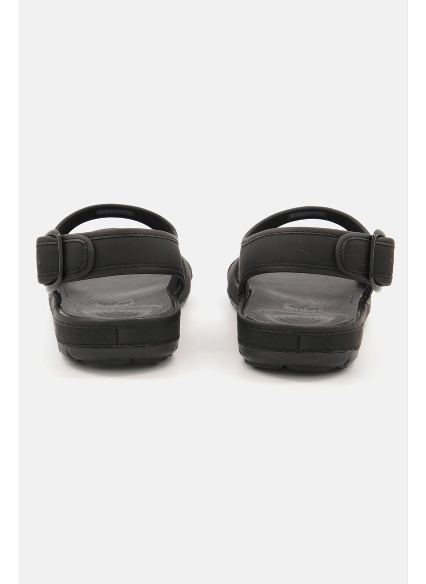Men Lido Back Strap Sandals, Black
