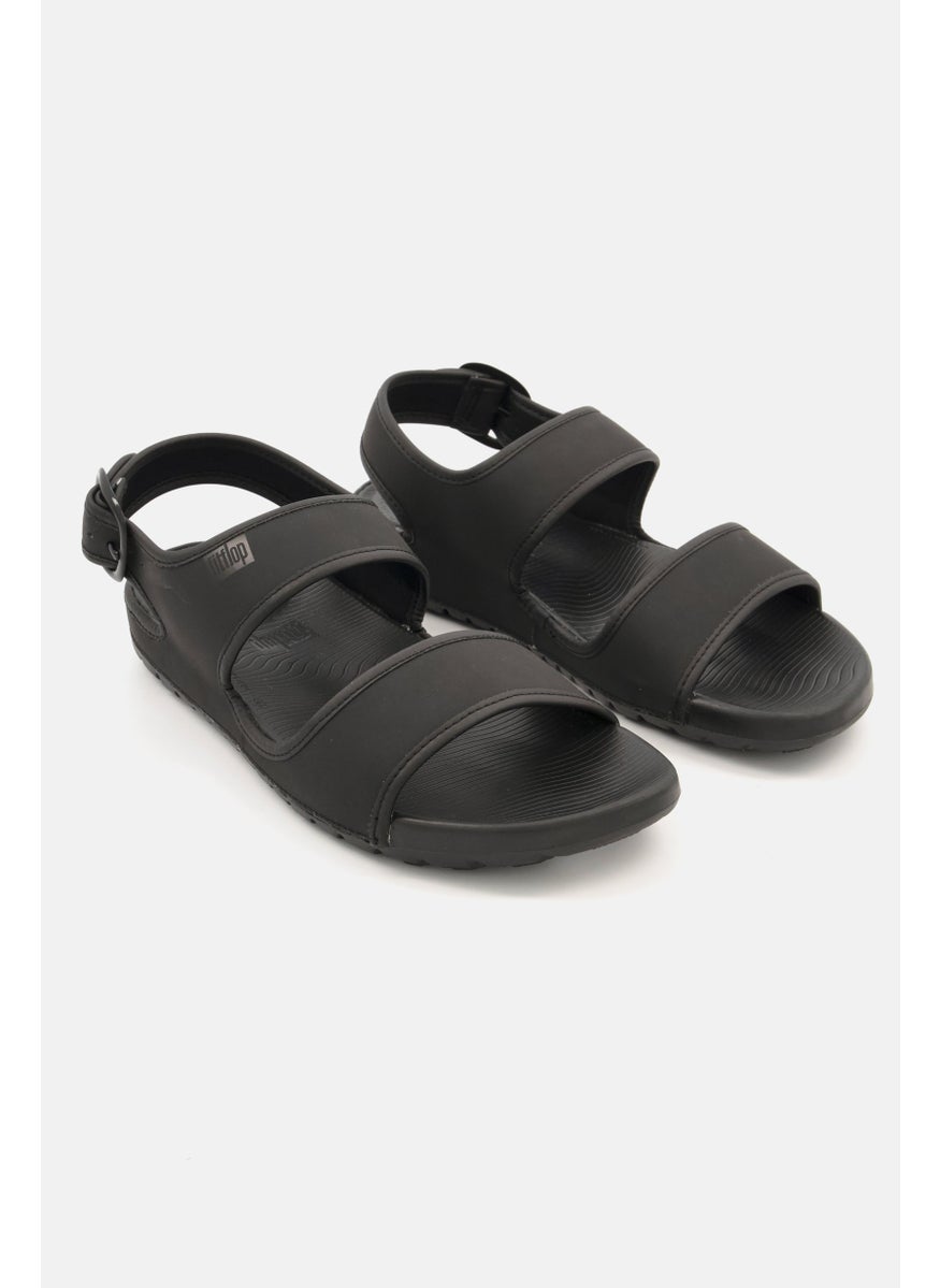 Men Lido Back Strap Sandals, Black