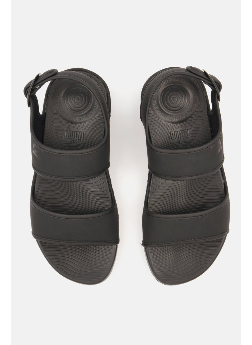 Men Lido Back Strap Sandals, Black