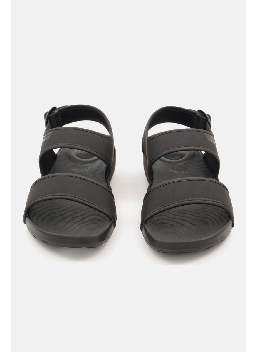 Men Lido Back Strap Sandals, Black