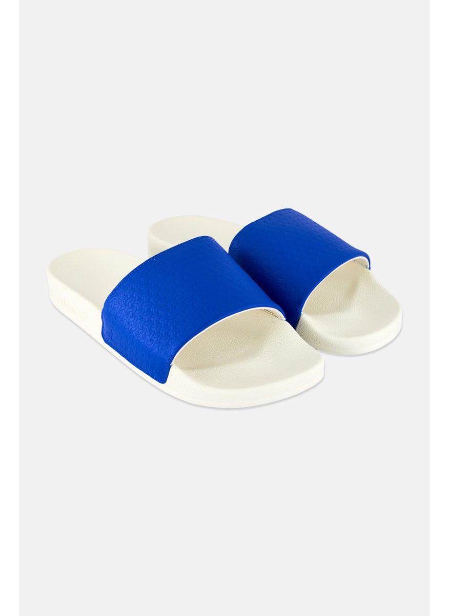 Men Adilette Slip On Slides, Blue