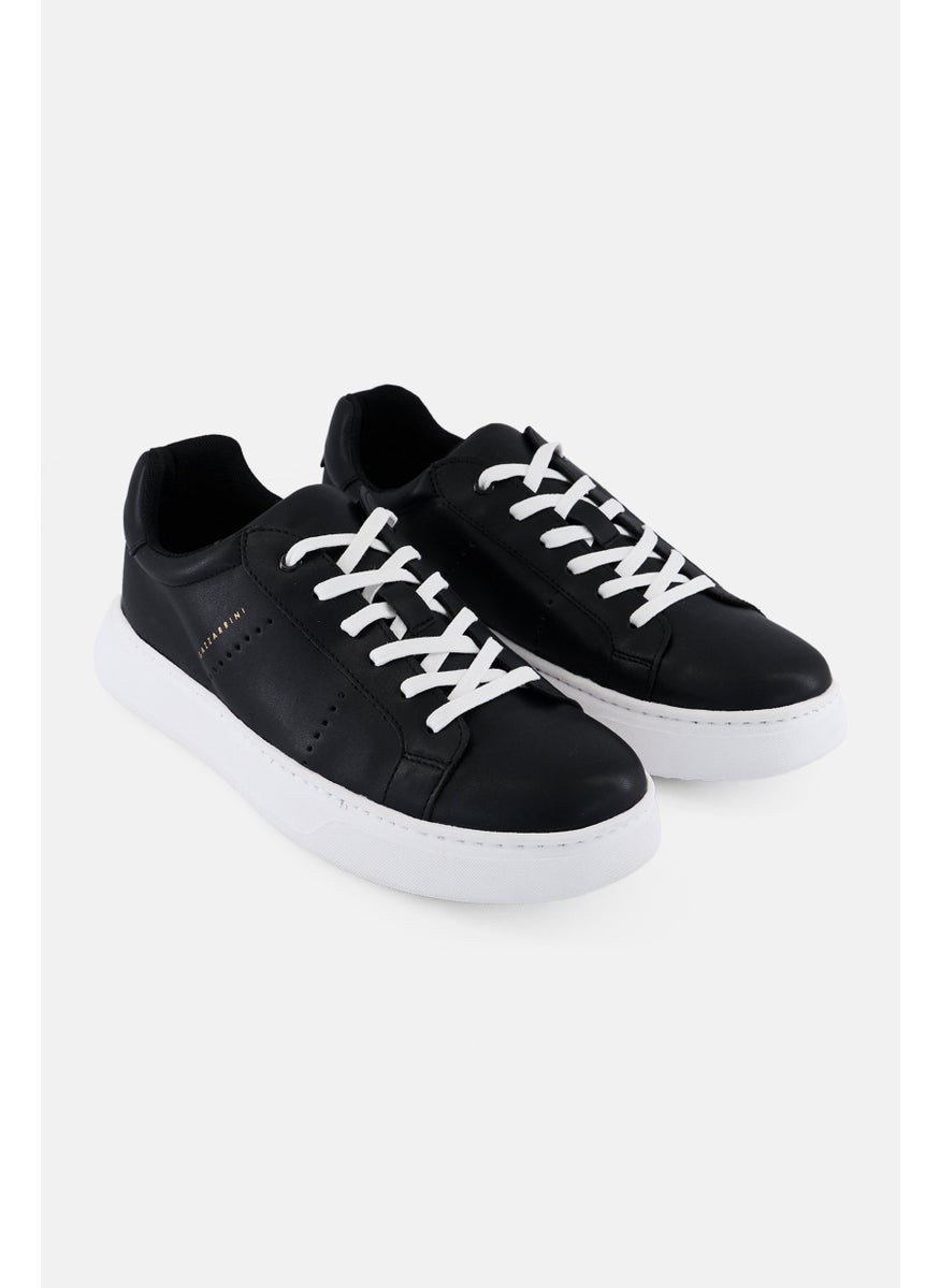 Men Lace Up Sneaker Shoe, Black