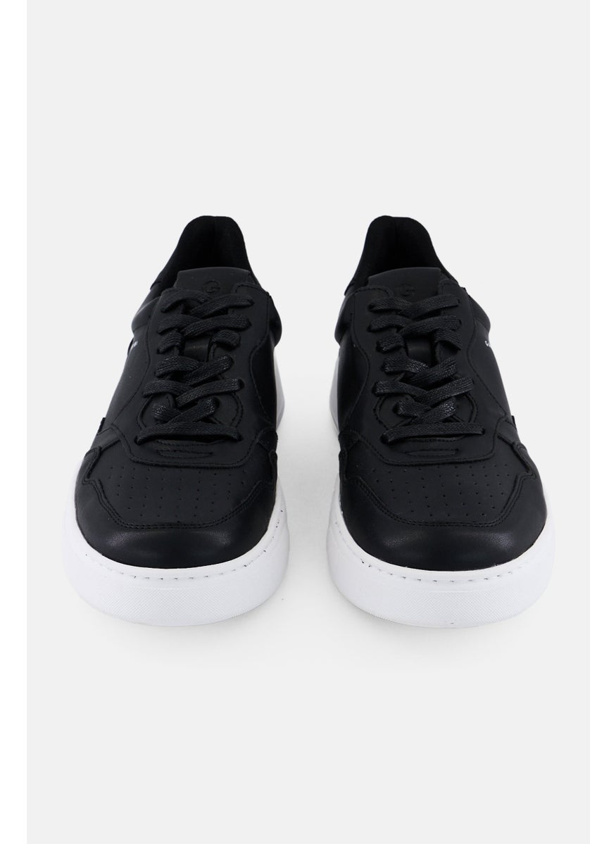 Men Lace Up Sneakers, Black