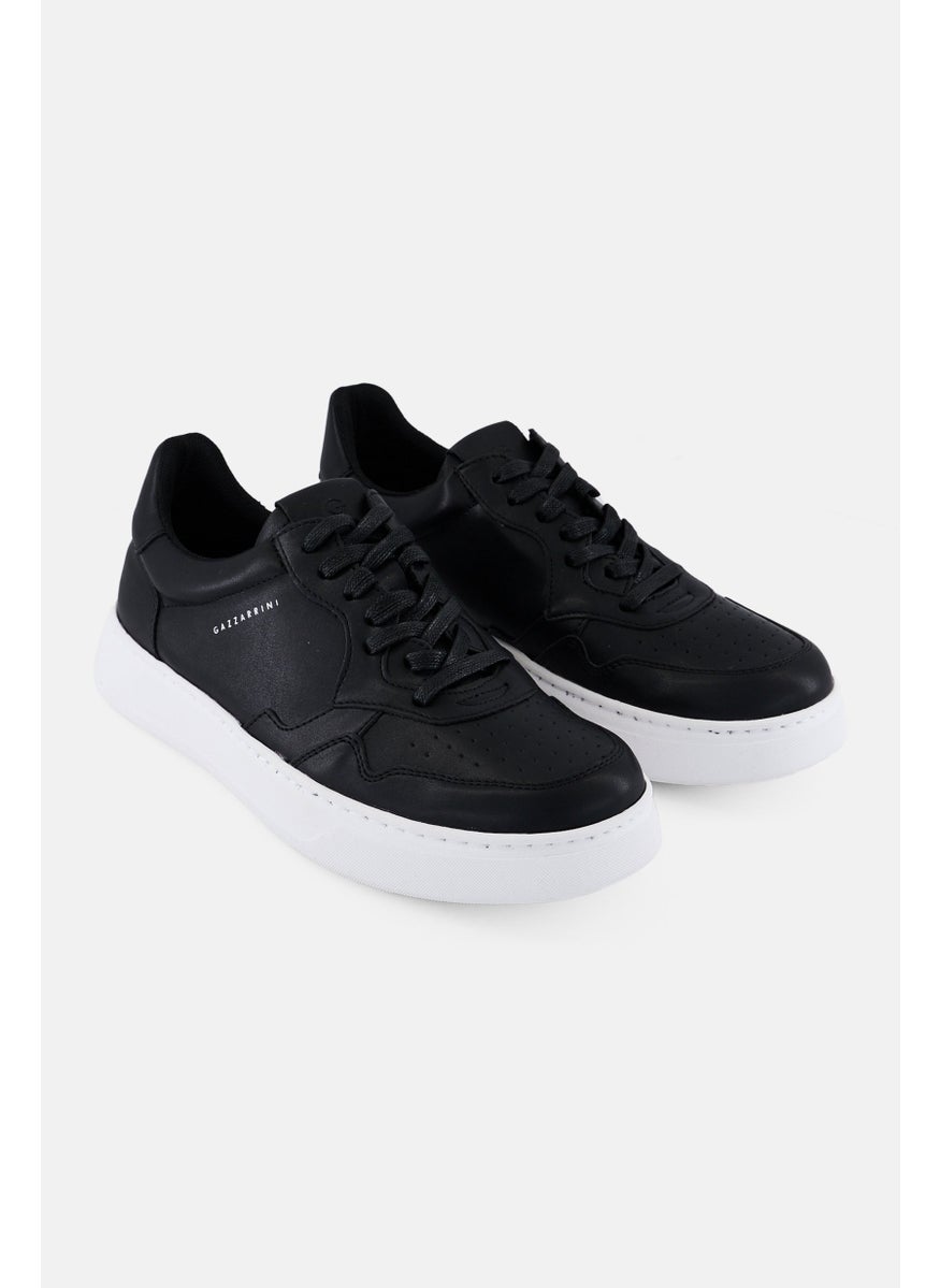 Men Lace Up Sneakers, Black