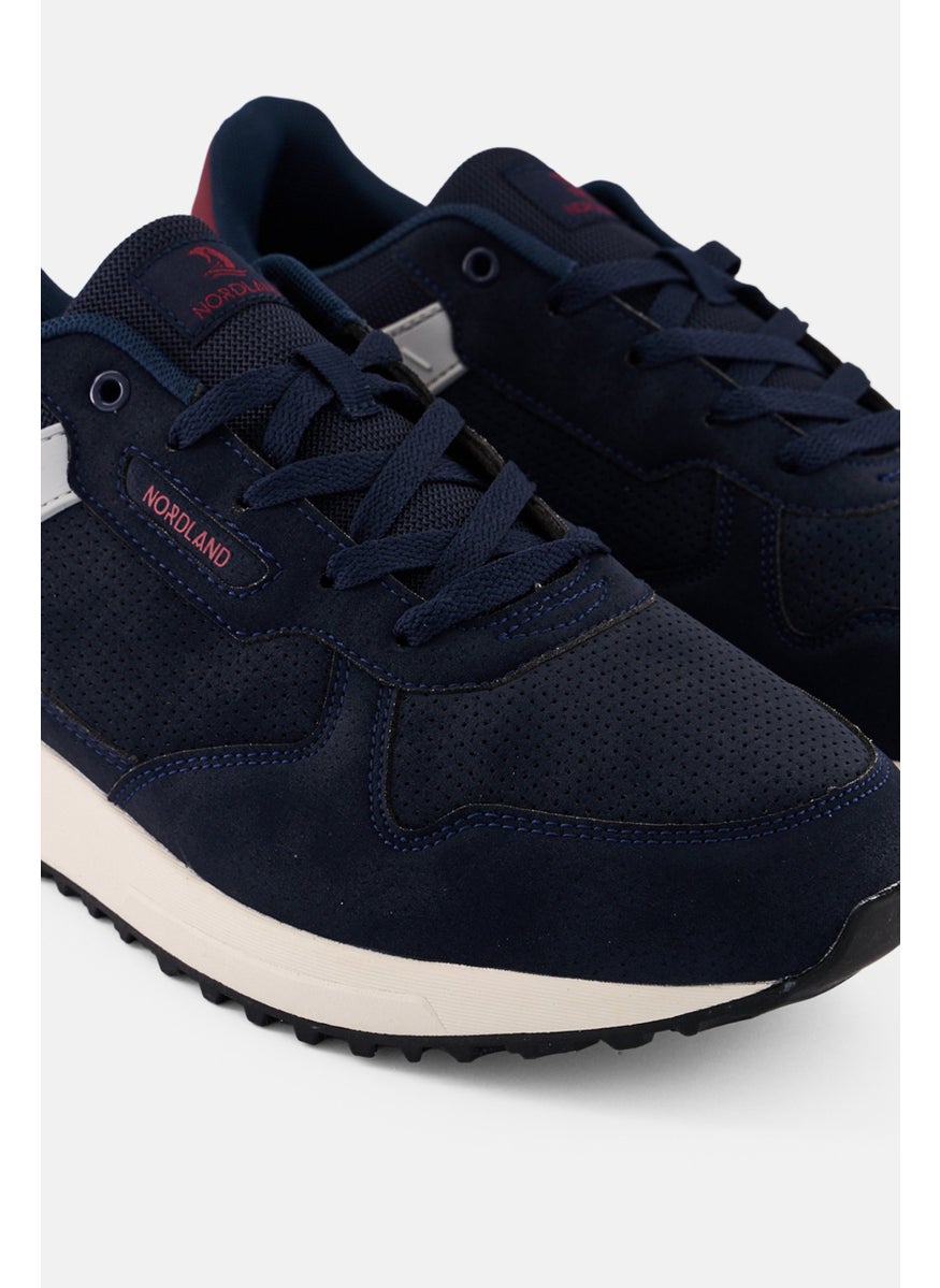 Men Lace Up Casual Shoes, Navy