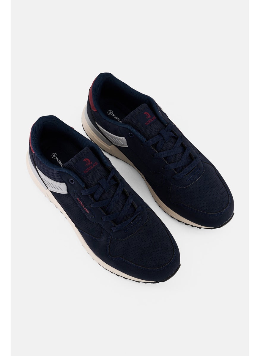 Men Lace Up Casual Shoes, Navy