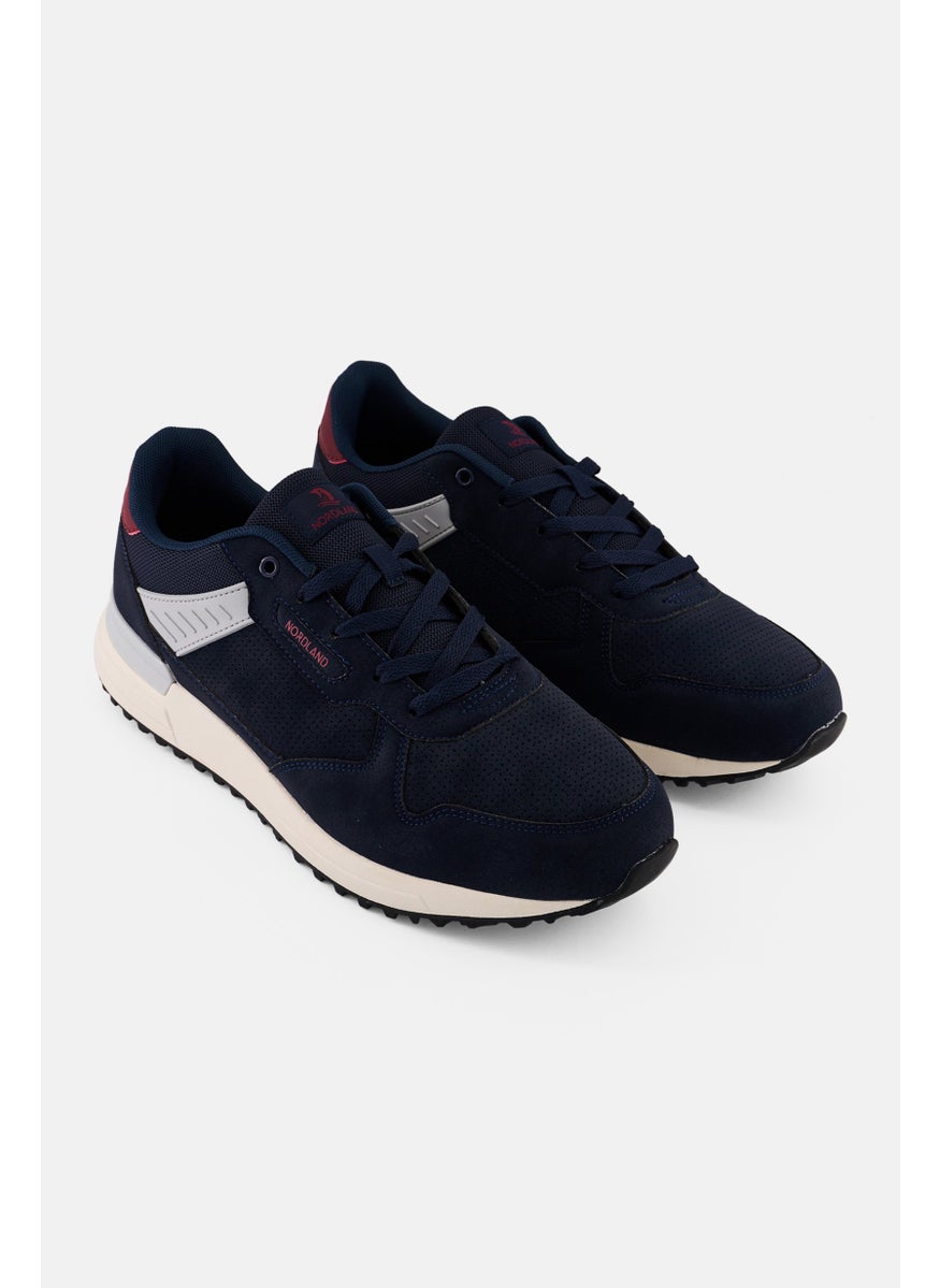 Men Lace Up Casual Shoes, Navy