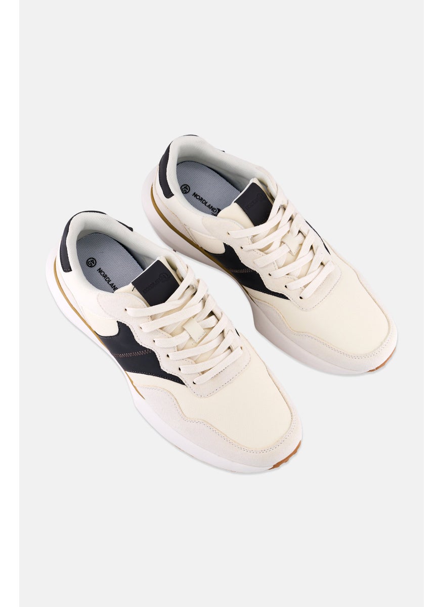 Men Suede Lace Up Shoes, Off White