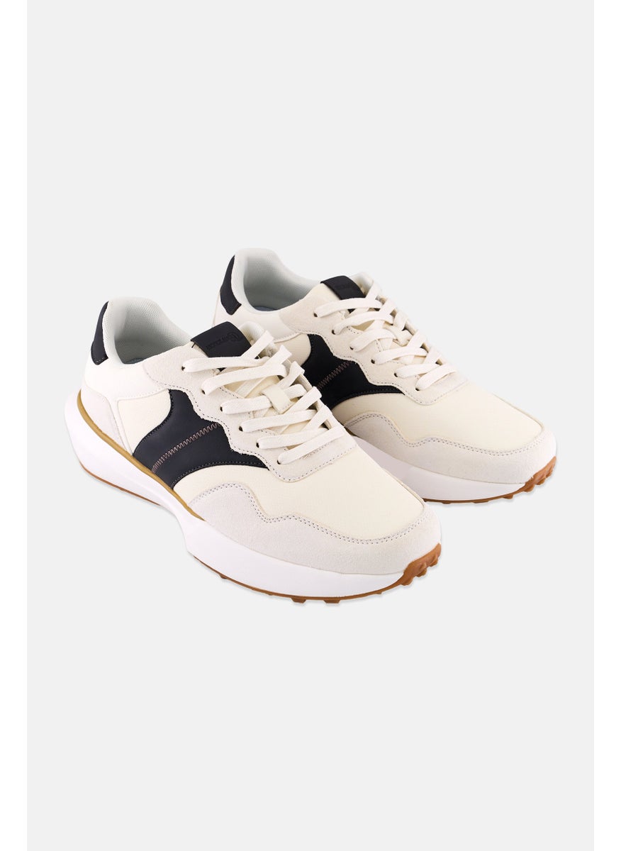 Men Suede Lace Up Shoes, Off White
