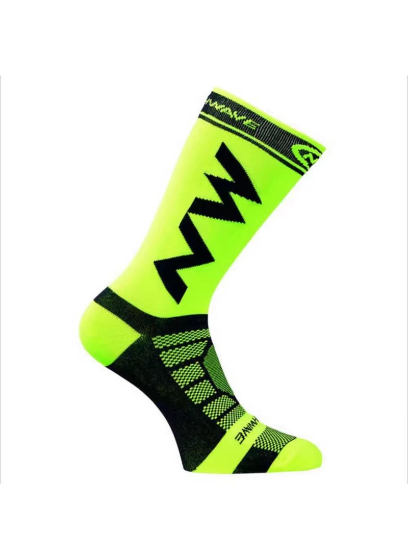 Breathable High-Quality Cycling Socks Cycling fluorescent green
