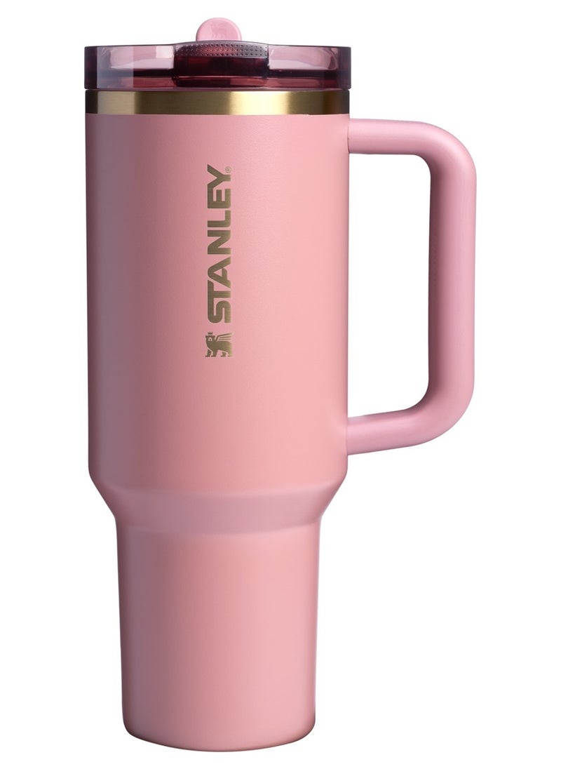 Quencher ProTour Flip Straw Tumbler with Leakproof Lid 40 oz | Built-In Straw & Handle | Cupholder Compatible for Travel | Insulated Stainless Steel Cup | BPA-Free
