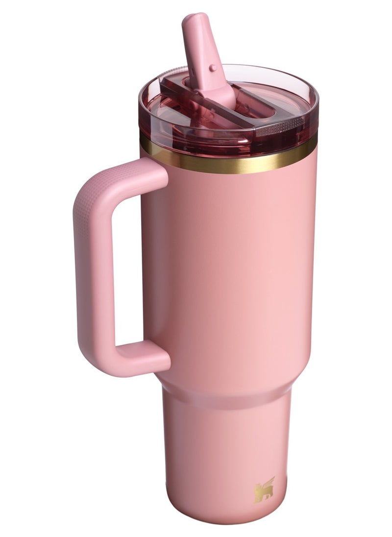 Quencher ProTour Flip Straw Tumbler with Leakproof Lid 40 oz | Built-In Straw & Handle | Cupholder Compatible for Travel | Insulated Stainless Steel Cup | BPA-Free