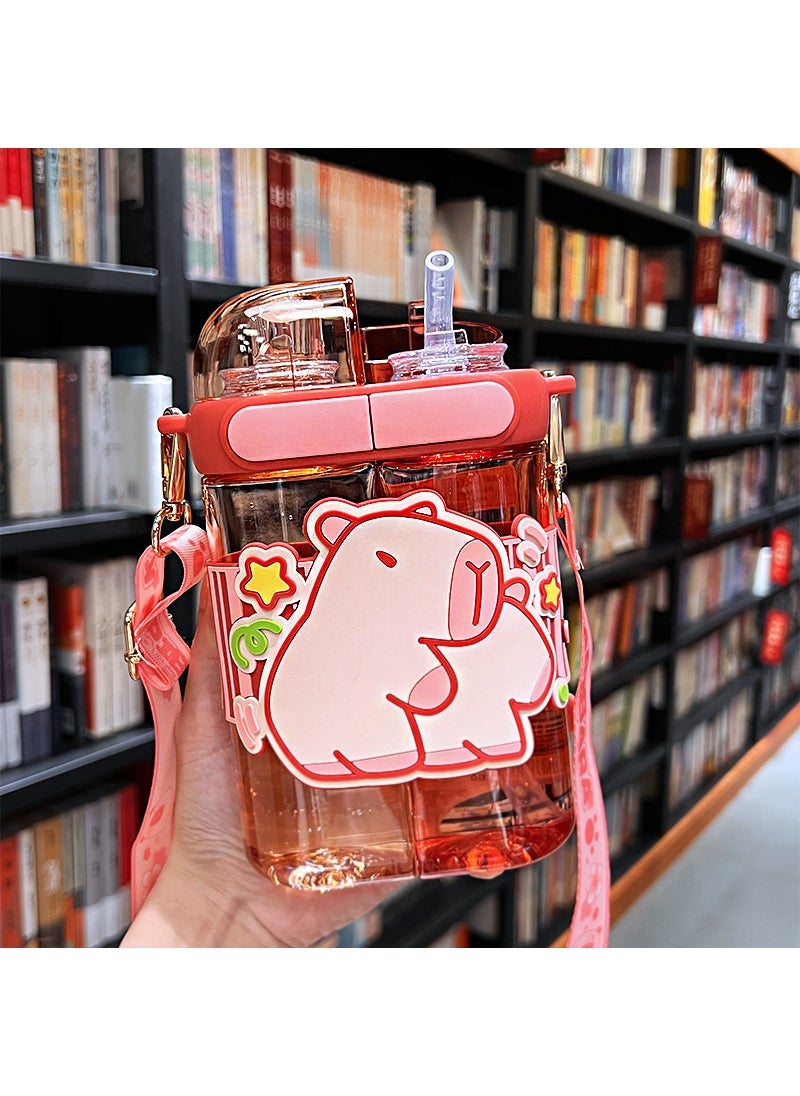 2024 Kids Double Drinking Cup for School Dolphin (Pink)