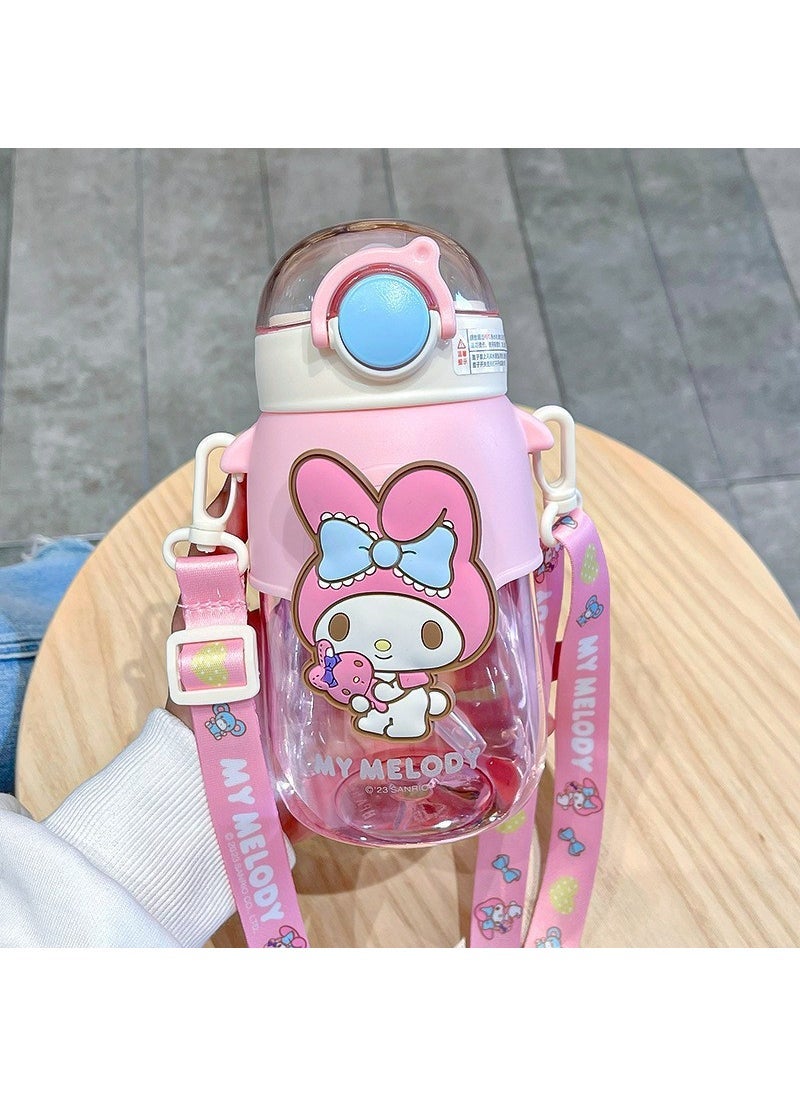 Sanrio Cartoon Large Capacity Straw Tritan Kids Water Bottle 9015B melody-690ml-tritan