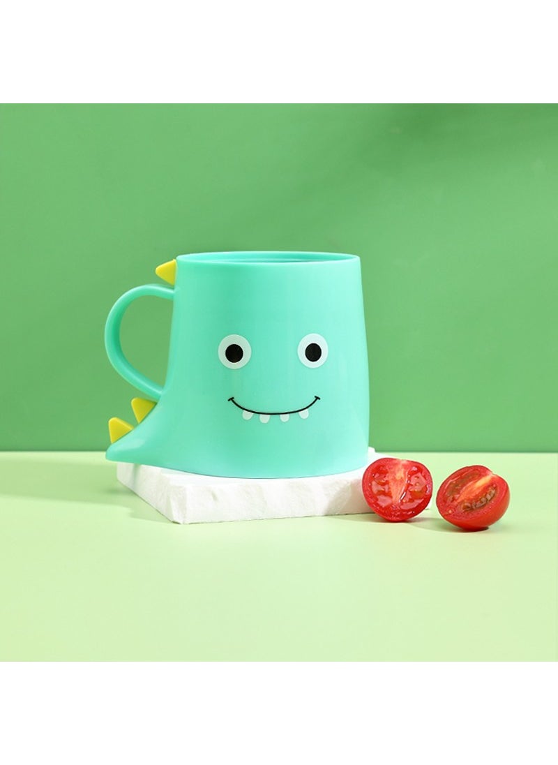 Childrens Toothbrush Cup Thickened Small Dinosaur Brush Cup Baby Cartoon Mouthwash Cup Household Stomatological Hospital Printing logo Blue
