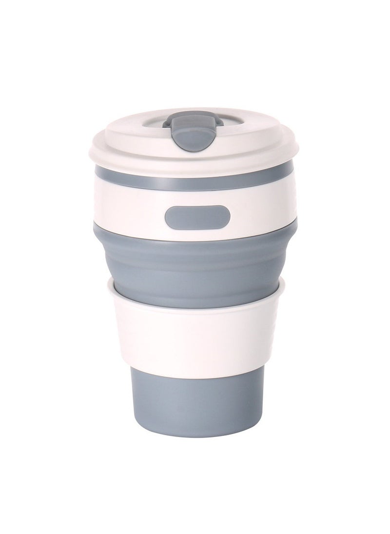 Silicone Collapsible Travel Cup for Camping Gray