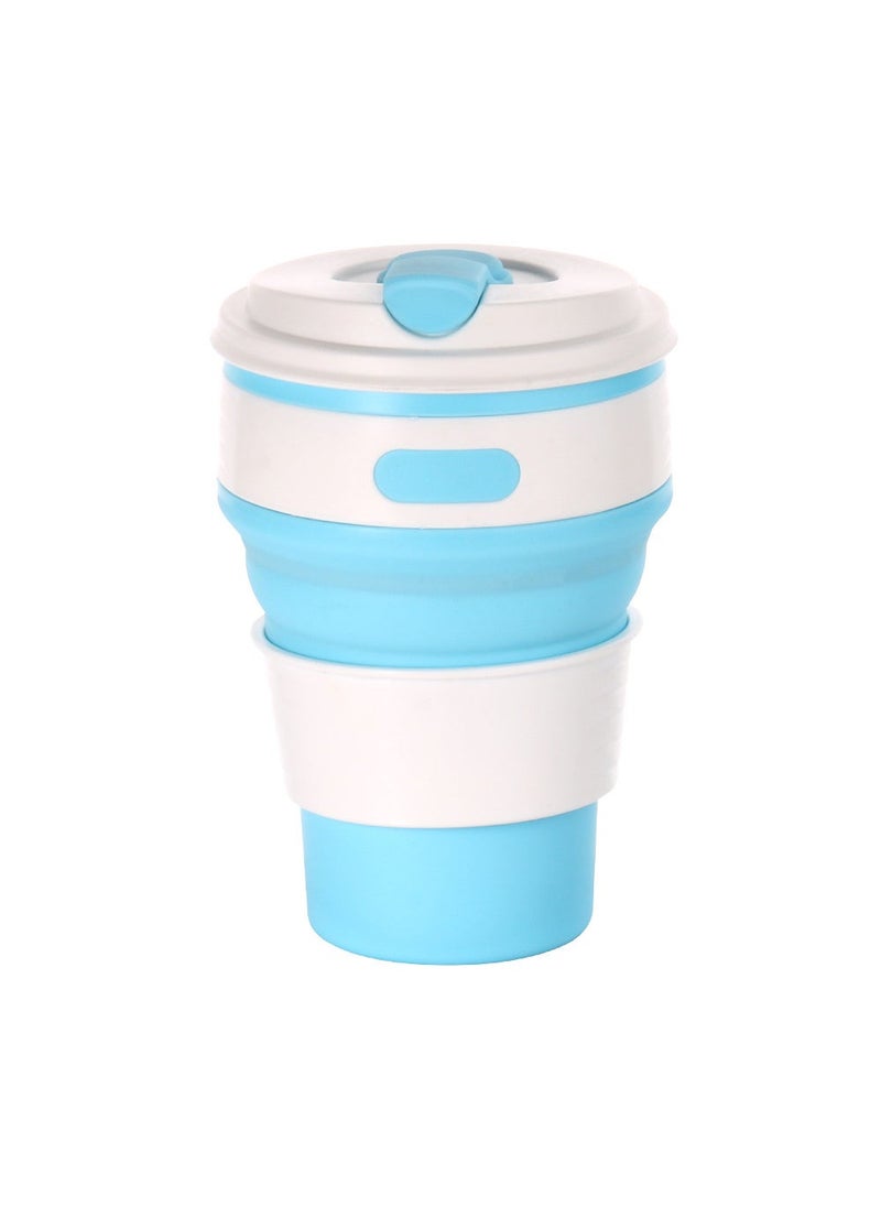 Silicone Collapsible Travel Cup for Camping Light blue