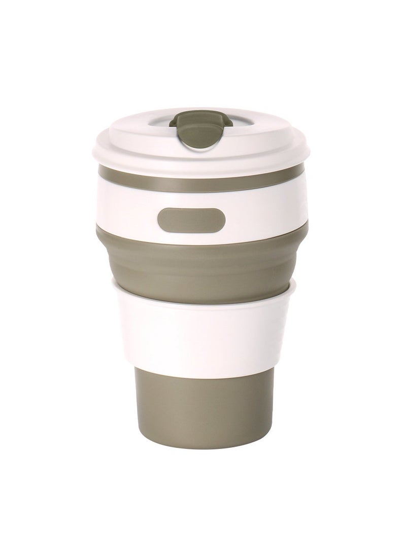 Silicone Collapsible Travel Cup for Camping Army Green