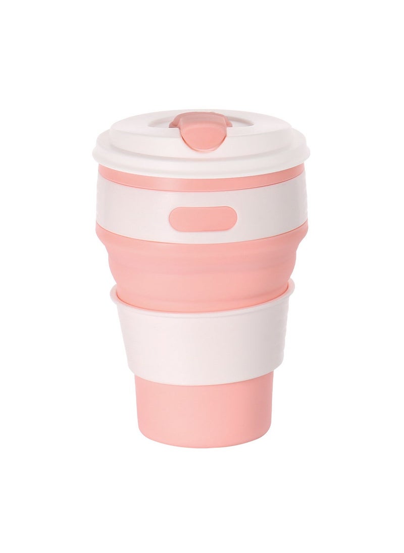 Silicone Collapsible Travel Cup for Camping Pink