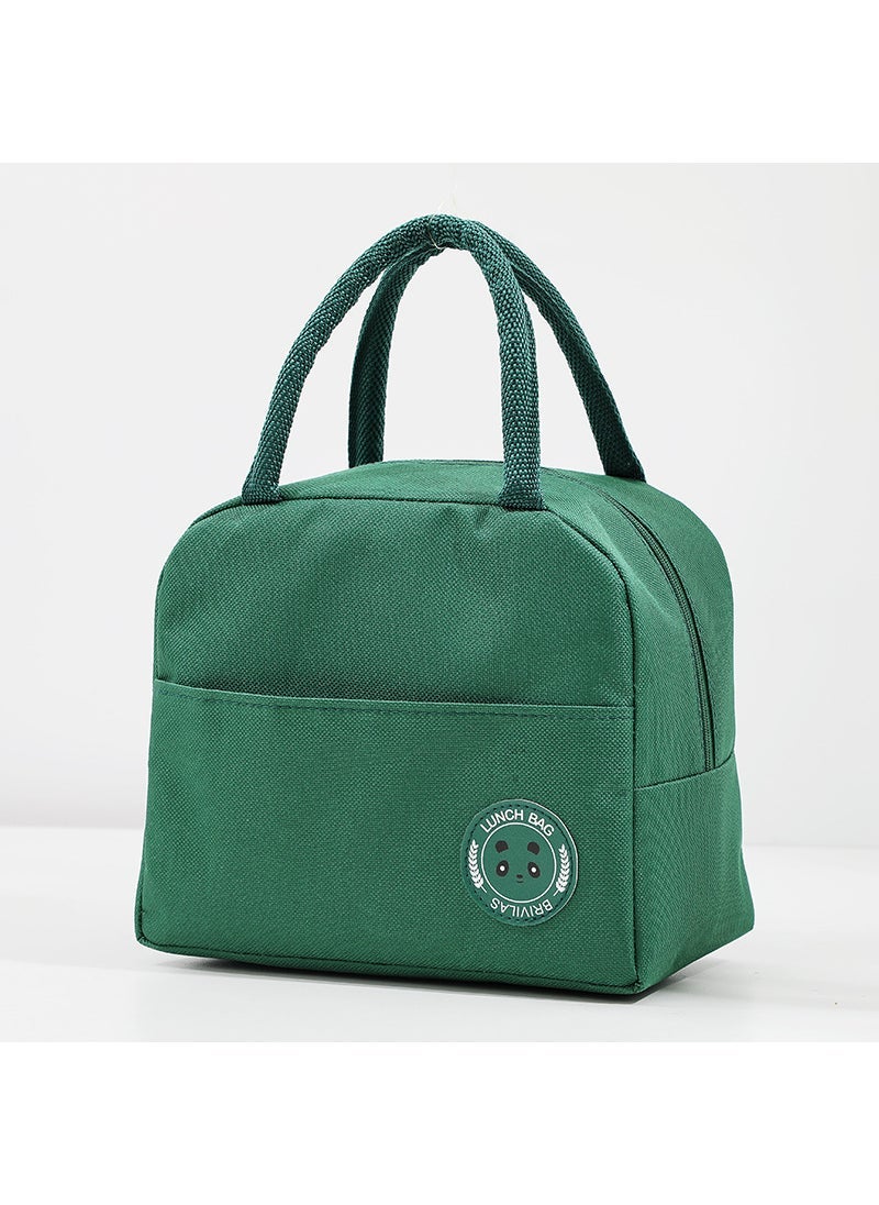 New Ionized Aluminum Foil Thermal Lunch Bag 600D green bear bag