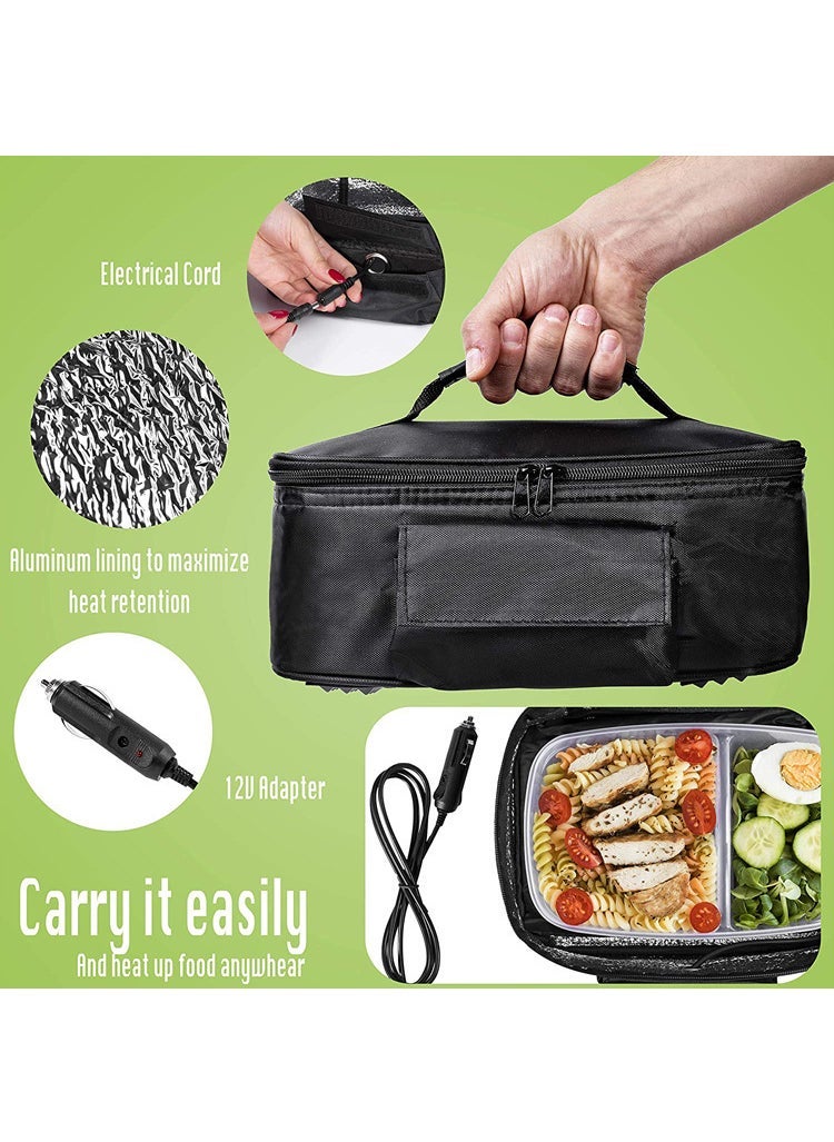 12V Car Thermal Cooler Picnic Bag Dual-purpose (car power cord + US gauge adapter)