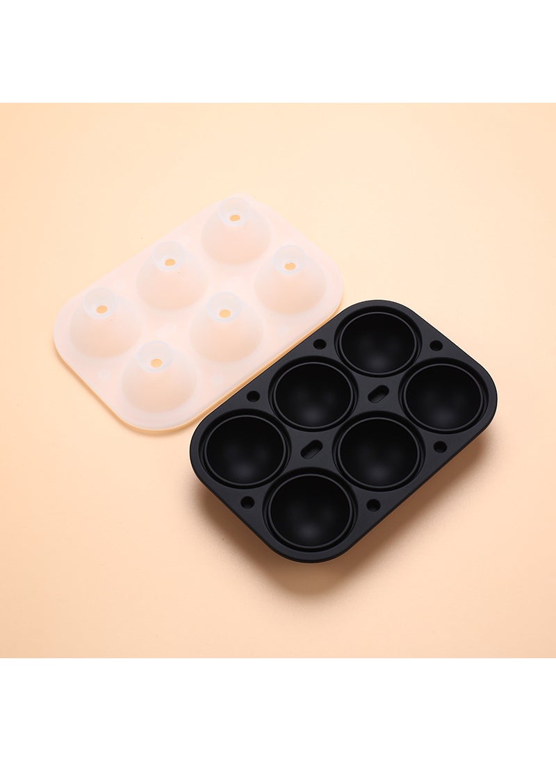 Wholesale Silicone Ice Hockey Molds Easy-Release Black [6 round ball ice lattice]]