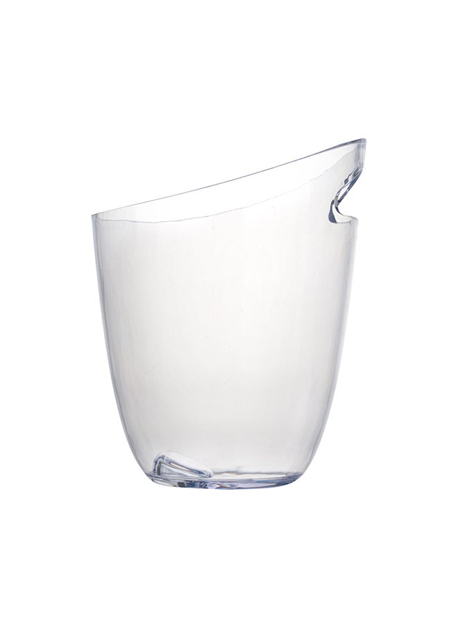 Restaurantware-Bar Lux 9.3 x 7.5 x 7.8 Inch Champagne Buckets, 10 Round Wine Buckets - With Handle, Durable, Clear Plastic Wine Chiller Buckets, For Bottles And Soft Drinks