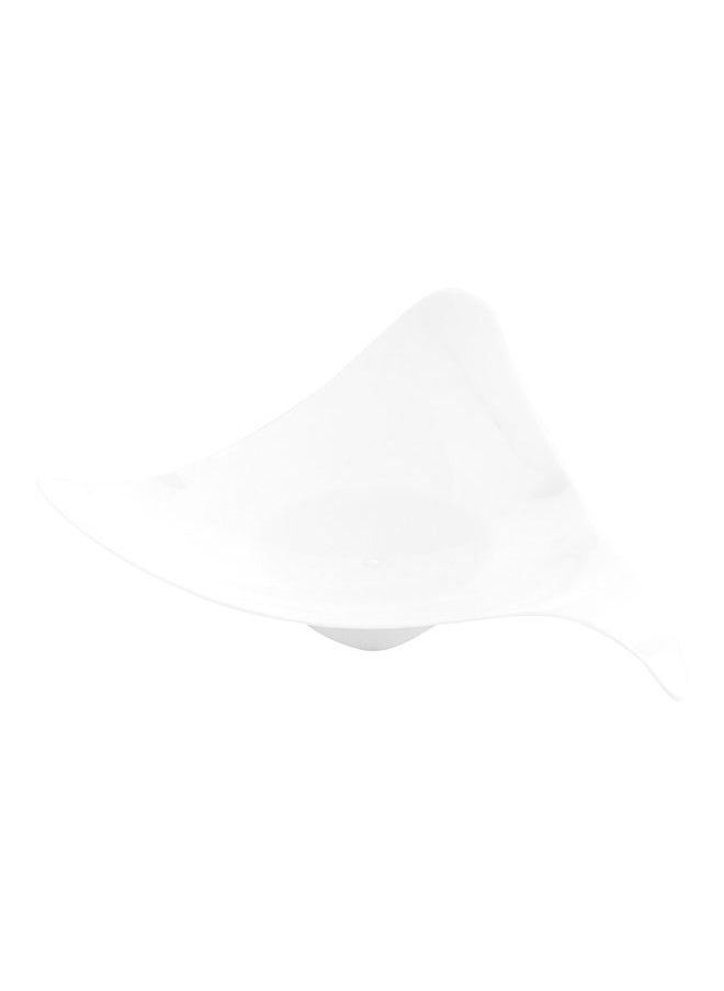 Restaurantware-3 x 3 Inch Dessert Plates, 100 Small Cocktail Plates - Asymmetrical, Shooting Star Design, White Plastic Disposable Appetizer Plates, Holds Sauces And Dips, For Parties