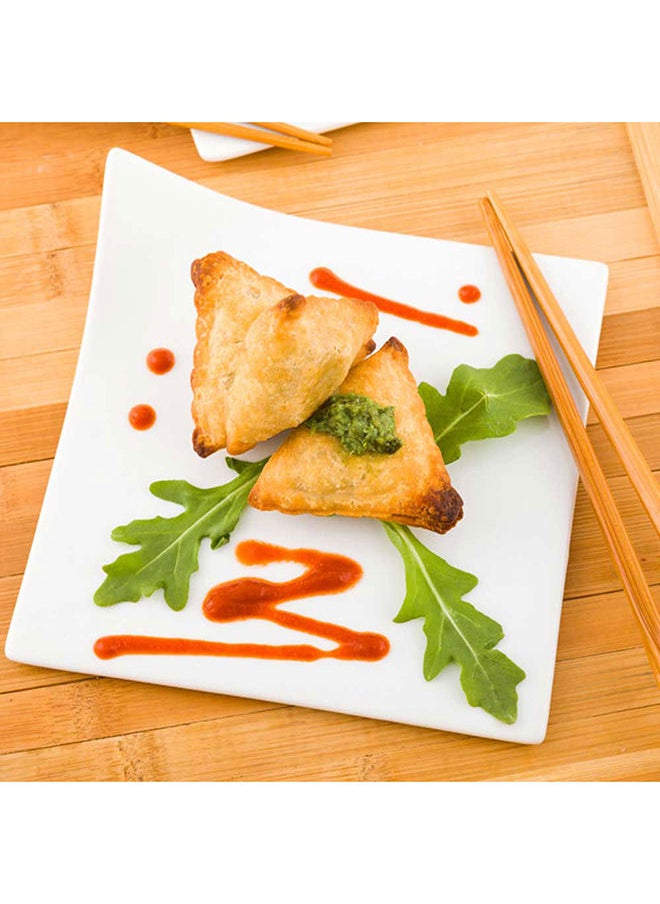 Restaurantware-6 x 6 x 1.3 Inch Square Mini Plates, 10 Freezable Small Plates For Appetizers - Microwavable, Oven-Ready, White Porcelain Square Appetizer Plates, Freezable, Dishwashable