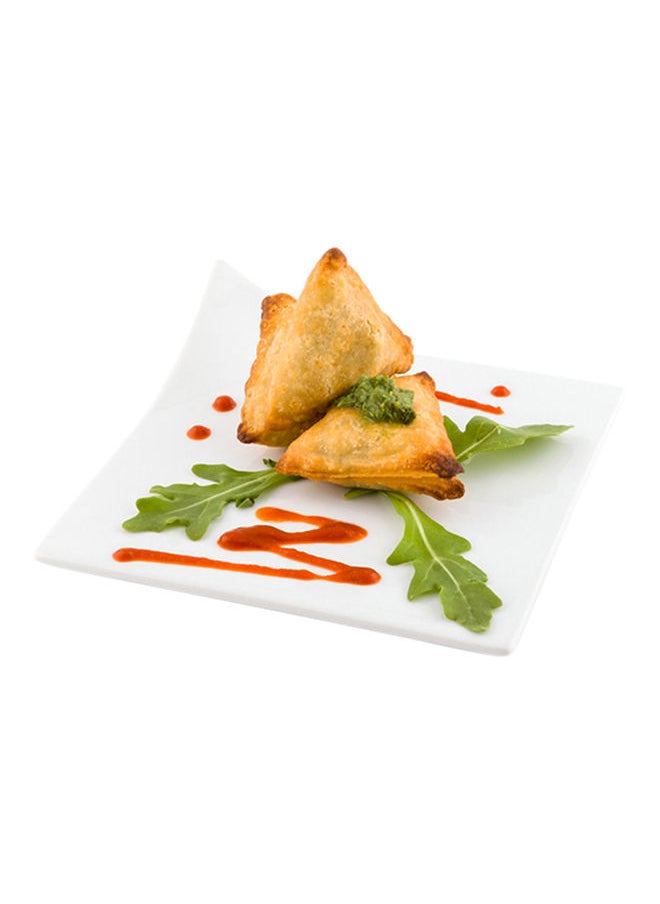 Restaurantware-6 x 6 x 1.3 Inch Square Mini Plates, 10 Freezable Small Plates For Appetizers - Microwavable, Oven-Ready, White Porcelain Square Appetizer Plates, Freezable, Dishwashable