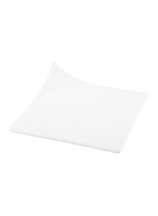 Restaurantware-6 x 6 x 1.3 Inch Square Mini Plates, 10 Freezable Small Plates For Appetizers - Microwavable, Oven-Ready, White Porcelain Square Appetizer Plates, Freezable, Dishwashable