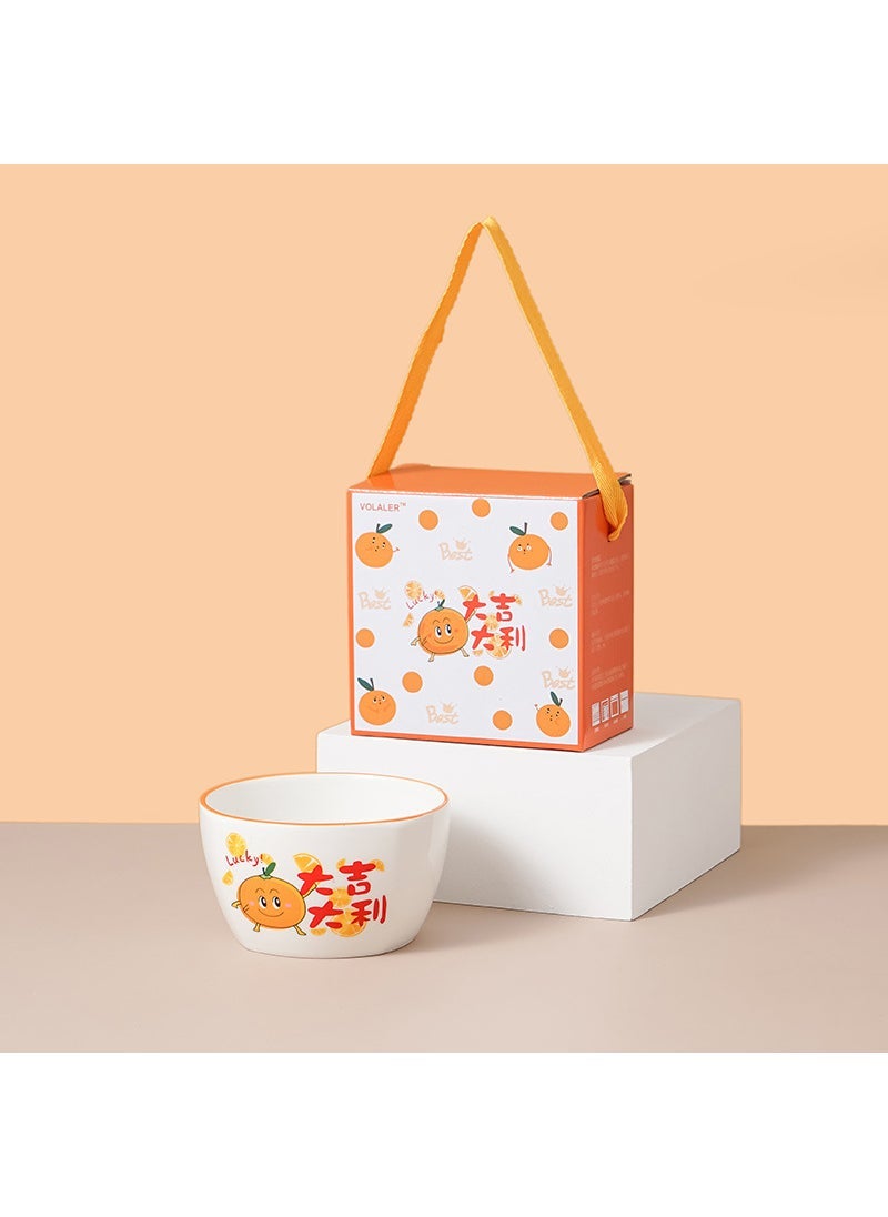 Great Jedali Ceramic Tableware Bowl Chopsticks Set Bowl Gift Box Creative Business Gift Wholesale 1 bowl of daijili (100 sets per box)