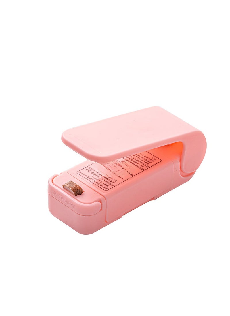 Portable Mini Sealing Machine for Snack Bags Pink English packaging