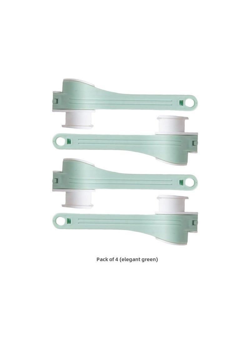 Kitchen Bag Sealing Clips Food Freshness Preservation Green 4 Pack