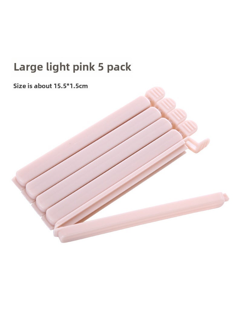 Large Portable Bag Seal Clips for Food Storage [Large Light Powder] Pack of 5