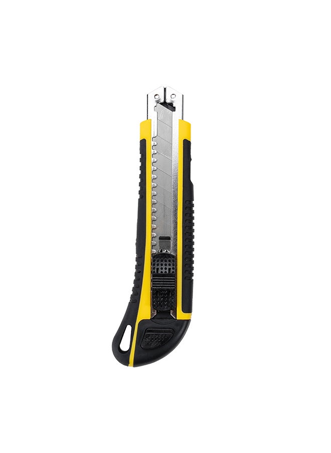 Restaurantware-Handy Tek 6.7 Inch Utility Knives, 4 Heavy Duty Box Knives - Retractable, Built-In Lock, Yellow Plastic Box Cutters, Sharp Blade, For Opening Boxes And Packages