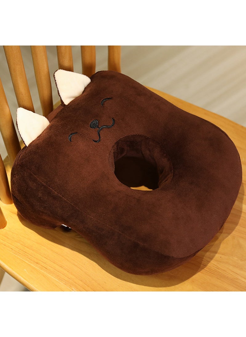 Office Nap Pillow Cushion Child Siesta Brown cat