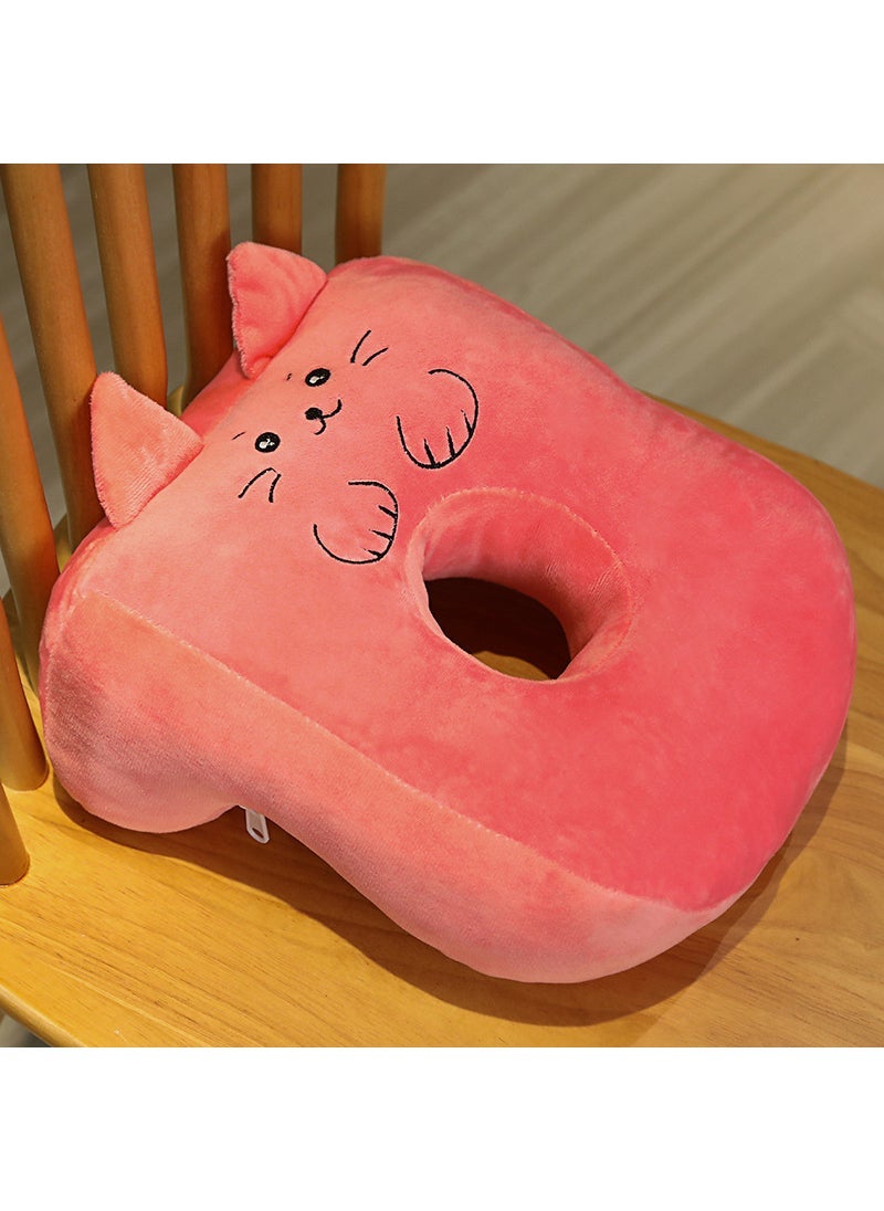Office Nap Pillow Cushion Child Siesta Pink Cat