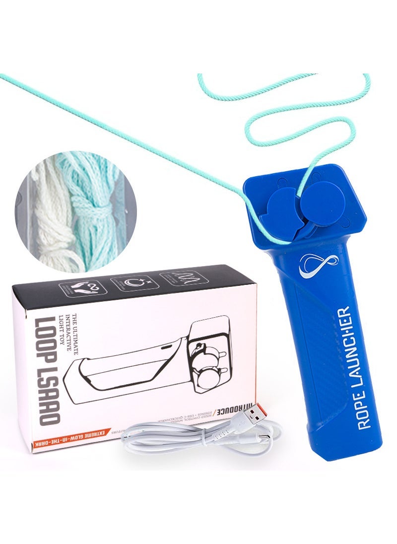 Glowing Fun Rope Launcher Handheld Pet Toy Color box English packaging: rope launcher [upgraded charging model]